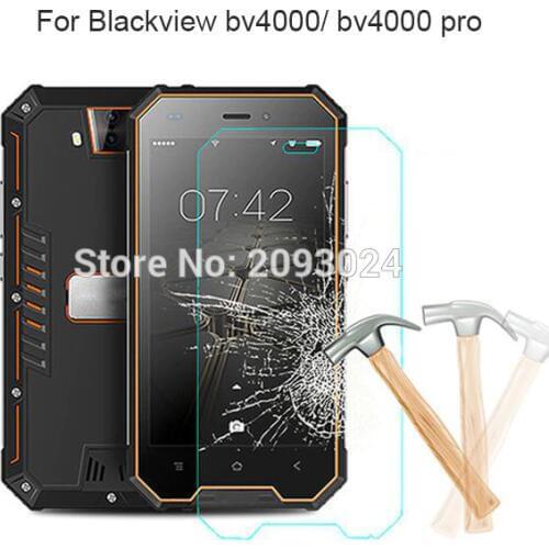 2pcs/lot Full Cover Tempered Glass For Blackview BV4000 Protective Film 9H Screen Protector For Blackview BV4000 Pro Guard