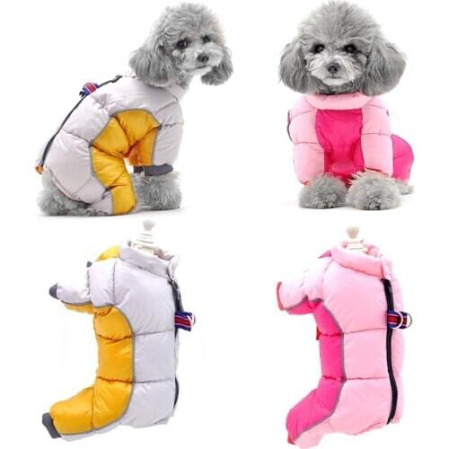 Winter Dog Clothes Thick Warm Snowsuit For Small Dogs Waterproof Puppy Pet Jacket Coat Chihuahua Pug Jumpsuits Clothing