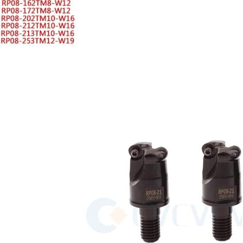 1Pcs RP08-16-2TM8-W12 CNC Lathe Milling Cutter Head 3T Sharp Tool 0802 Carbide Blade High Performance High Precision Widely Used
