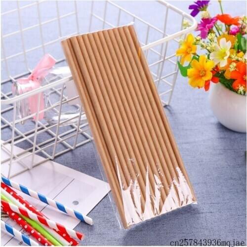 10000pcs Kraft Paper Drinking Straws Solid Plain Paper Straws for Rustic Party Drinking Restaurant Juice Coffee
