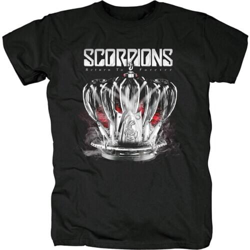 17 designs Scorpions Rock Brand shirt 3D Crown fitness Punk Hardrock heavy Metal 100%Cotton Customize skateboard Streetwear