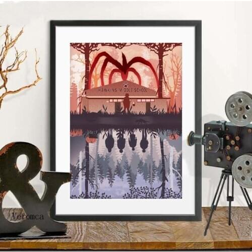 Stranger Things 2 Prints Sci-Fi Tv Series Poster and Print Wall Art Canvas Painting Pictures for Modern Home Room Decor