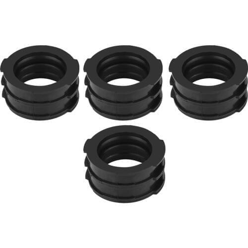 4 pcs Black RubberCarburetor Carb Intake Manifold Boots Joint for Yamaha V-MAX 1200 VMX12V 1985-2007