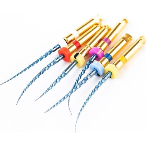 6Pcs/Pack Dental X-Taper Blue Rotary File Endodontics Treatment Files Tip 25mm Compatible With SX-F3 EASYINSMILE