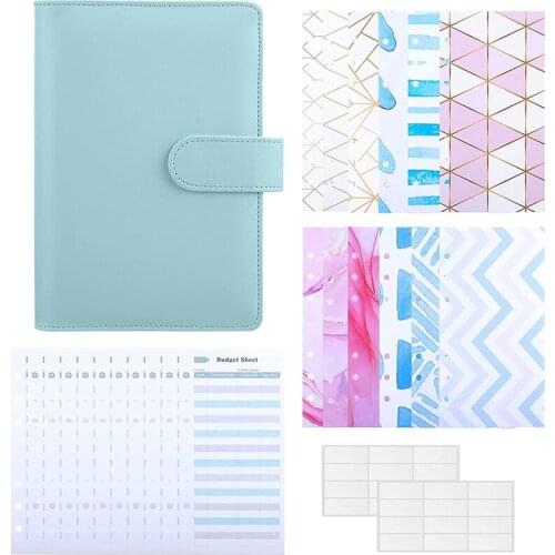 A6 PU Binder Budget Cash Envelopes System Budgeting,Cash Envelopes,Expense Budget SheetsLabels for Money Saving