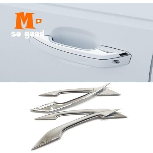 ABS Chrome For Audi A4 B9 A5 F5 Sedan Avant Allroad Sportback 2016 17 2018 Car Styling Door Handle Cover Trims 4pcs Accessories