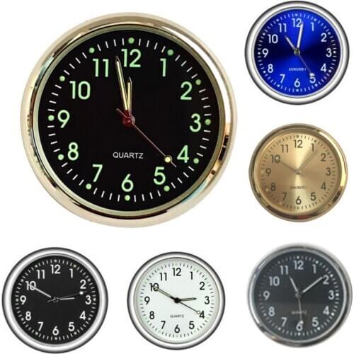 Car Self-adhesive Clock Electonic Interior Ornament Mini Digital Luminous Watch for Vehicle