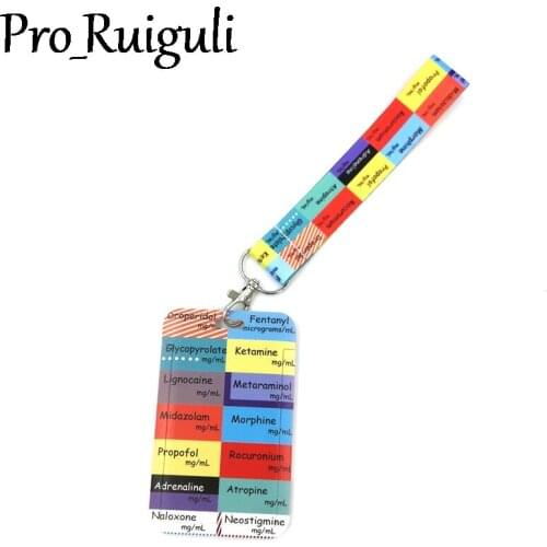 Medical Doctor Nurse Anime Lanyard Badge Holder ID Card Lanyards Mobile Phone Rope Key Lanyard Neck Straps Keychain Key Ring