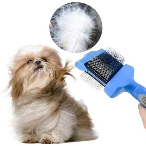 Double Sided Pet Brush Dog Cat Hair Fur Bristle Grooming Shedding Cleaning Massage Comb Styling Tool Dropship New