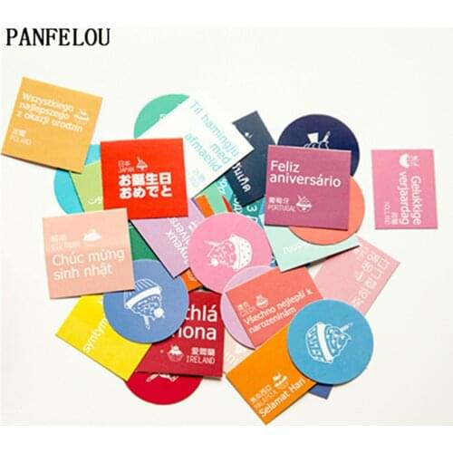 Quality 1bag=40PCS birthday The sealing paste adhesive paper stickers Hand account Scrapbooking DIY Album book cards