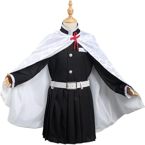 Demon Slayer: Kimetsu no Yaiba Tsuyuri Kanawo Cosplay Costume Kids Girls Skirt Cloak Outfits Halloween Carnival Suit