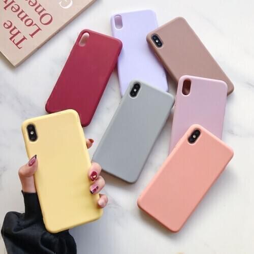 Matte silicone soft Candy color Case for Samsung Galaxy S20 Ultra S20 Plus A51 A71 A31 A21 A21S A41 A12 Phone Back Cover Cases