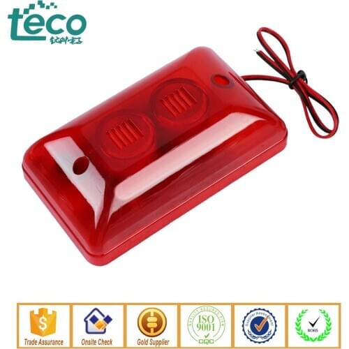 Mini Piezo Strobe Light Siren 12V Wired Alarm With Hi Sound 110dB TPS-123