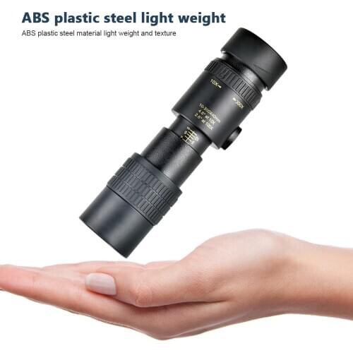 10-300*40 Monocular Telescope Zoom HD High Magnification Foldable BAK4 Retractable Rainproof Optics Handheld for Hunting