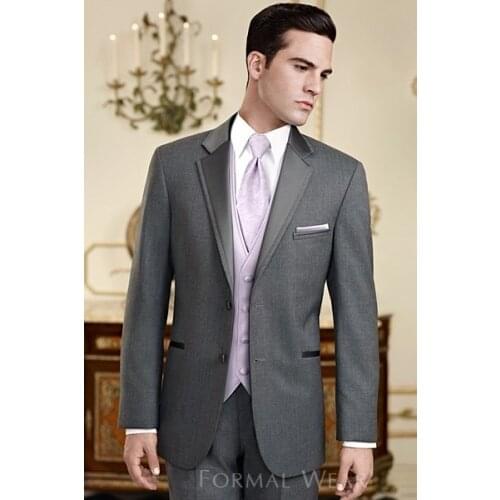 Latest Design Mens Suits Groom Tuxedos Groomsmen Wedding Party Dinner Best Man Suits Blazer (Jacket+Pants+Vest+Tie) NO:1141
