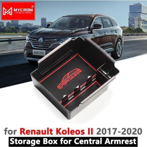 Armrest Box Storage Stowing Tidying for Renault Koleos 2 Samsung QM6 2017 2018 2019 2020 MK2 Car Organizer Internal Accessories