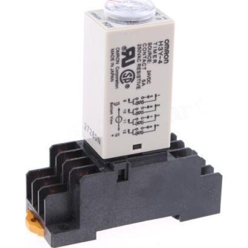 DC 12V 5A H3Y-4 H3Y Delay Timer Time Relay 0-10 Second 10s 12VDC & Base