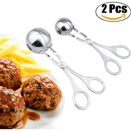 2PCS Convenient Meatball Maker Stainless Steel Stuffed Meatball Clip DIY Fish Meat Rice Ball Maker
