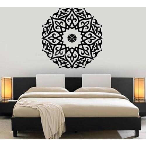 Pattern Symbol of Universe Cosmos Wall Vinyl Decal Mandala Indian Religious Spiritual Modern Home For Bedroom Mural Decor LL391