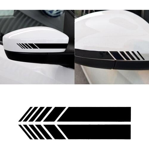 2pcs/set Car Styling Auto SUV Vinyl Graphic Car Stickers Rearview Mirror Side Decal Stripe DIY Car Body Decals 20x2cm