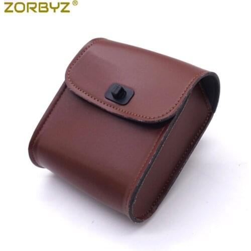 ZORBYZ Mini Brown Motorcycle Handlebar Sissy Bar Saddlebag Tool bag PU Leather Saddlebags For Harley Honda Kawasaki