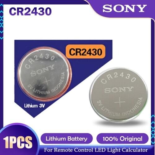 1PCS/Lot Sony CR2430 CR 2430 DL2430 BR2430 KL2430 Button Coin Batteries For Watch Headphone Hearing Aids Toy 3V Lithium Battery