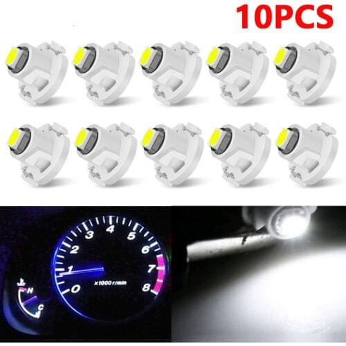 10PCS LED Lamp Car Panel Gauge Bulb T4 T4.2 Neo Wedge 1-SMD Auto Dashboard Instrument Cluster Light Bulbs Car Accessories