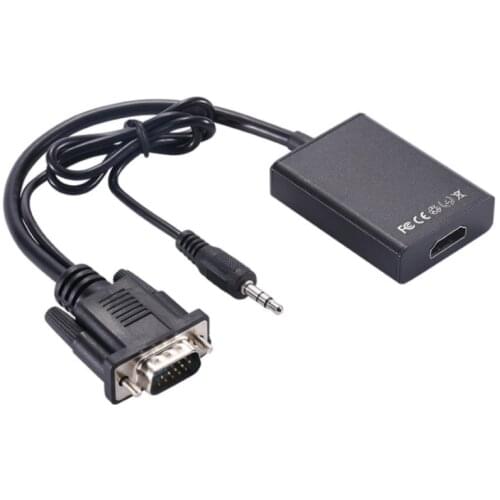 1080P VGA to HDMI-compatible Converter Adapter Cable With Audio Output VGA HD Adapter for PC laptop to HDTV Projector