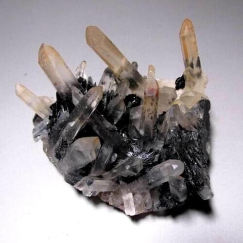 185g Quartz Cluster on Hematite Rose - crystals and stones healing Mineral specimen Home Decor feng shui decoration