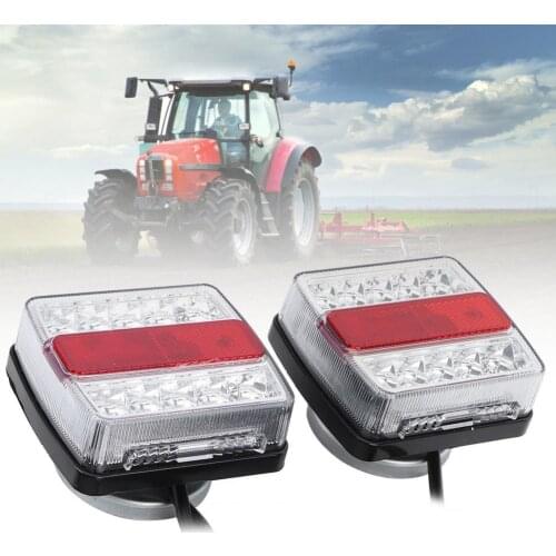 2Pcs Long-lasting Magnetic Taillight Ultra-bright 15 LEDs Bicolor Magnetic Rear Light Replacement for Caravans