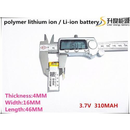 2pcs [SD] 3.7V,310mAH,[401646] Polymer lithium ion / Li-ion battery for TOY,POWER BANK,GPS,mp3,mp4,cell phone,speaker