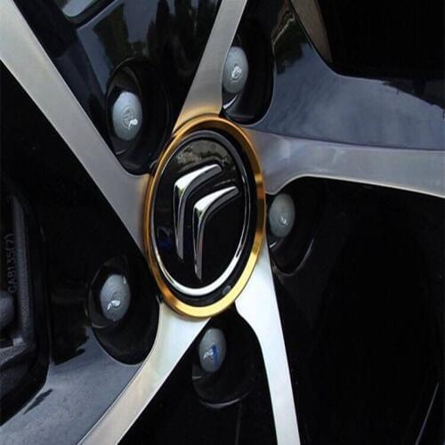 4PCS Car Styling Ring Wheel Hub Decoration Circle For Citroen C-Crosser C3 C4 C5 DS5 e-Mehari C-Elysee C4L C6 DS4 Accessories