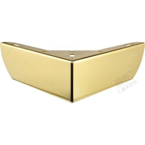 4pcs Golden Furniture Legs with Screws Tv Stands Foot for Cabinet Table Legs Floor Chair Beds Support Furniture Accessories