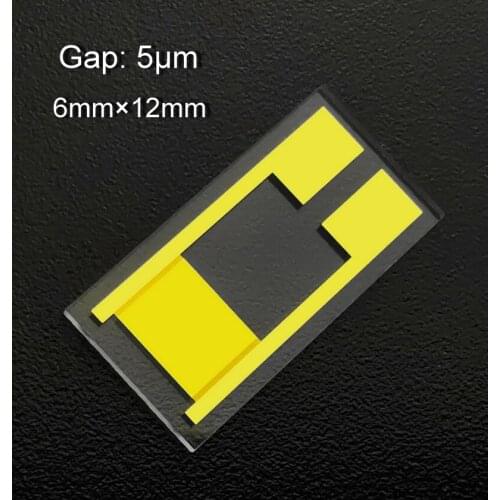 5um Transparent Interdigital Electrode Quartz Glass MEMS Gas Bioelectrochemical Sensor Photoelectric Detection