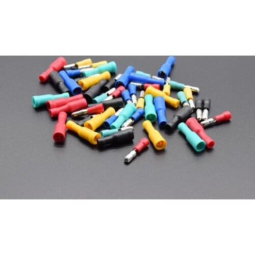 50pcs 25pcs Female 25pcs Male Insulated Electric Connector Crimp Bullet terminal for 22~16 AWG Audio Wiring FRD MPD1-156