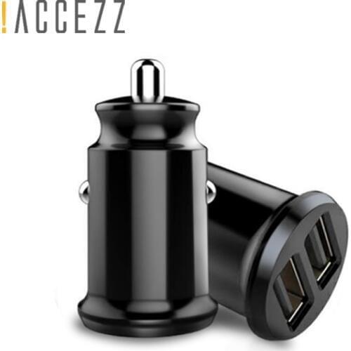 !ACCEZZ Mini Car Charger 3.1A Dual Port USB Fast Charger Mobile Phone For iPhone X 8 XS MAX 7 Xiaomi Samsung Huawei Tablet