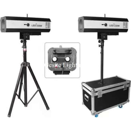 Free shipping flight case 330w LED Follow Spot Light With Power 330 W LED Follow Tracker Free Flight Case For Wedding Theater