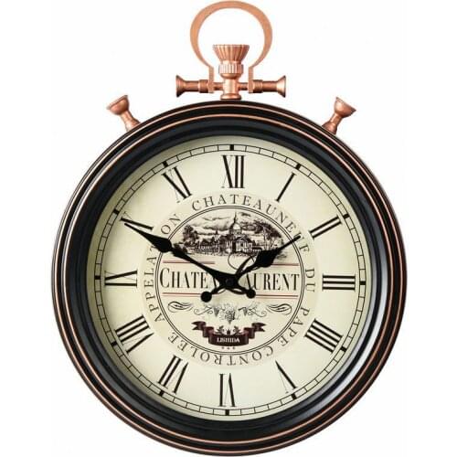 Large Retro Wall Clock Modern Design American Country Metal Clocks Wall Home Decor Living Room Decoration Mechanism Gift Ideas