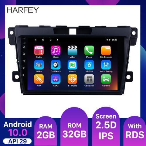 Harfey Android 10.0 car Multimedia RAM 2GB 32GB ROM Car GPS Radio Stereo for 2007 2008 2009 2010 2011 2012 2013 2014 MAZDA CX-7