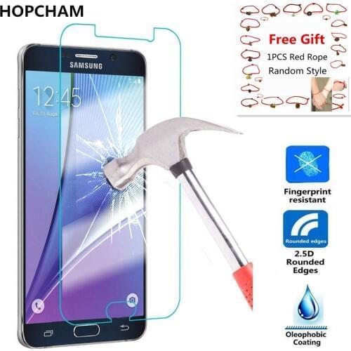HOPCHAM 9H Screen Protector on for Samsung Galaxy A5 2017 A520 Tempered Glass for Samsung A5 2017 A520F SM-A520F 2.5D Glass