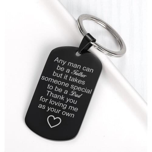 Custom Dad Gifts From Son Daughter, Stainless Steel Personalized Keychain Father’s Day Gift Birthday Christmas Gifts For Men