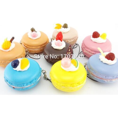 Kawaii Fruit Macaroon Squishy Collectibles Soft Gift Kid Simulation Food Toy