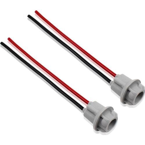 2Pc T10 Led Socket Lamp Holder 194 168 W5W Female Connector Cable Plug Soft Rubber For Car Light Side Marker Width License Plate