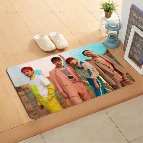 KPOP SHINee Doormat Floor/Bath/Kitchen/Beach Mat Flannel Sponge Fabric 3D Printed Shaggy Custom Decoration For Bedroom 0512