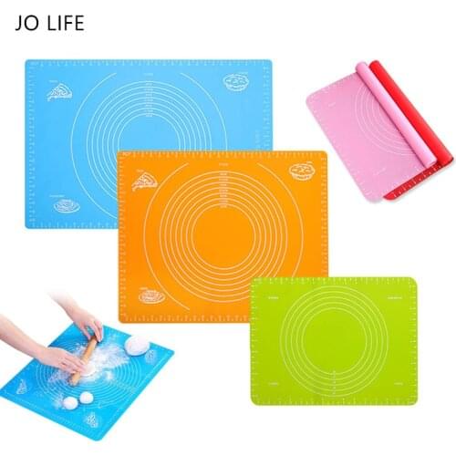 JO LIFE Kitchen Tools Rolling Pizza Dough Pastry Board Non-Stick Cooking Pad Bakeware Silicone Baking Mat