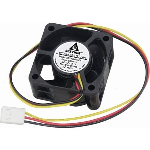 5Pieces Gdstime 4CM 40MM 40mm x 40mm x 20mm 4020s DC 12V 3Pin Mini Exhaust Cooling Cooler Fan
