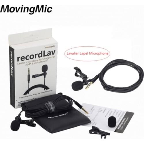 Movingmic RL1 recordLav Hot Selling Radio Lapel Small Hidden Lavalier Microphone For Mobile Phone