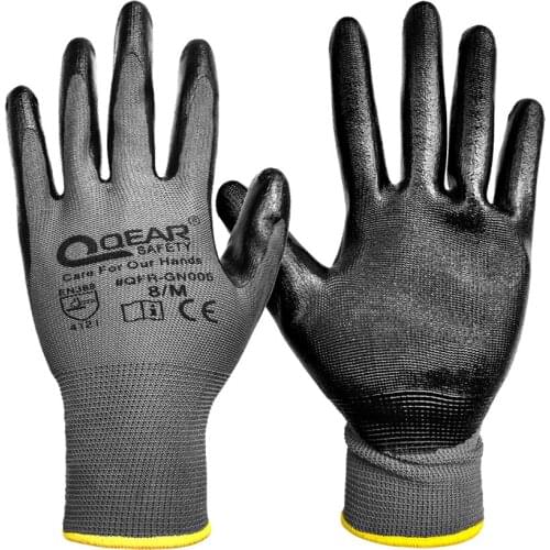 QEAR plastic Ding Tu palm coated household gloves oil-proof anti-skid wear-resistant
