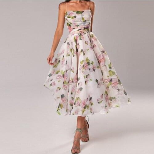 Homecoming Dresses Floral A Line Dress Spaghetti Strape Wedding Evening Dresses Dance Queen Dresses Return to Home Dresses