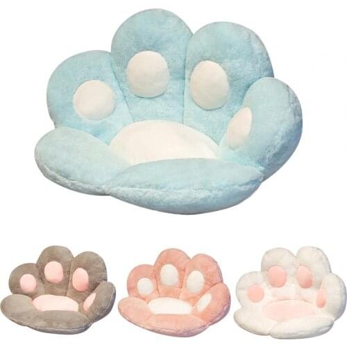 Chair Cushion Skin-friendly Wear Resistant PP Cotton Cat Paw Shaped Seat Cushion for Home
